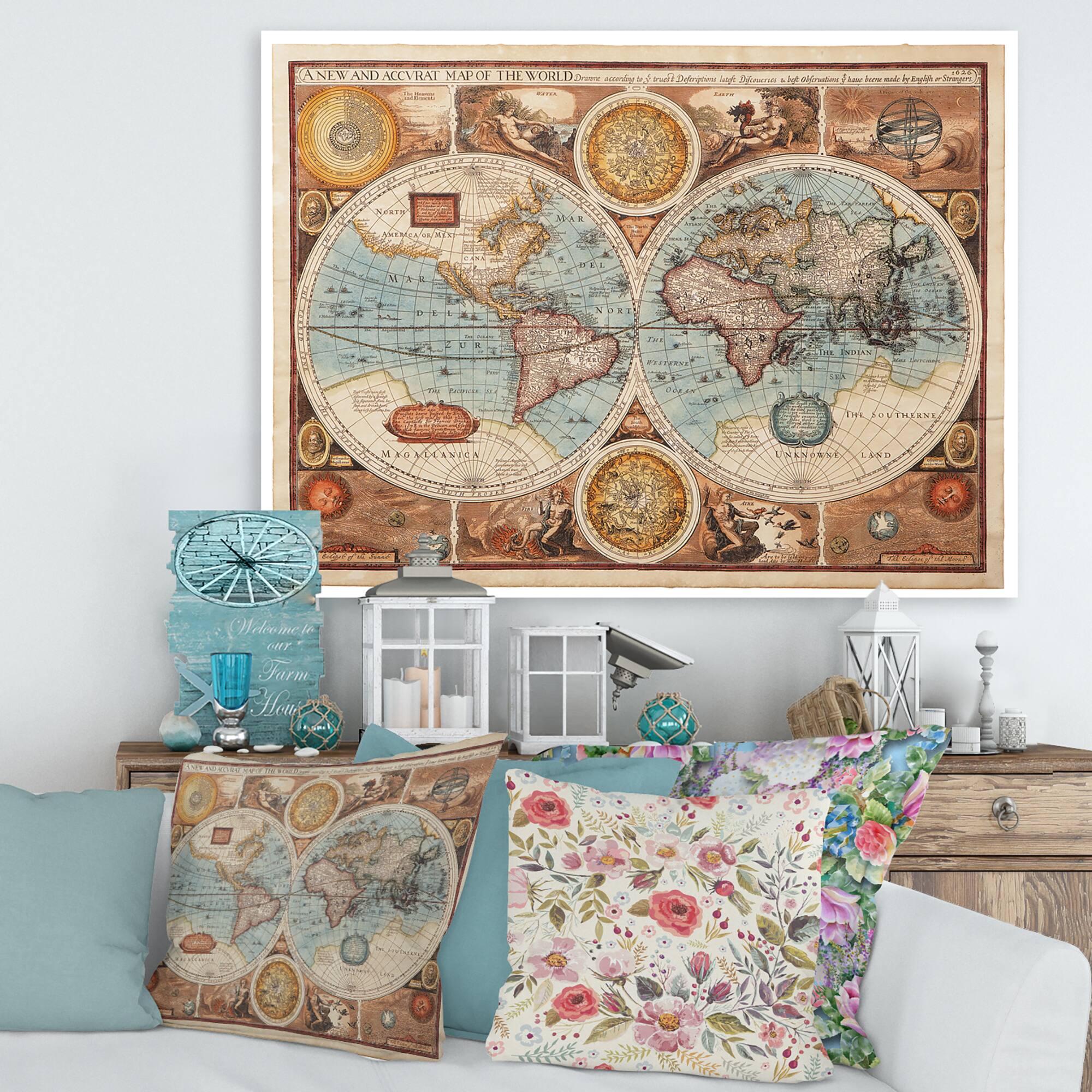 Designart - Ancient Map of The World VIII